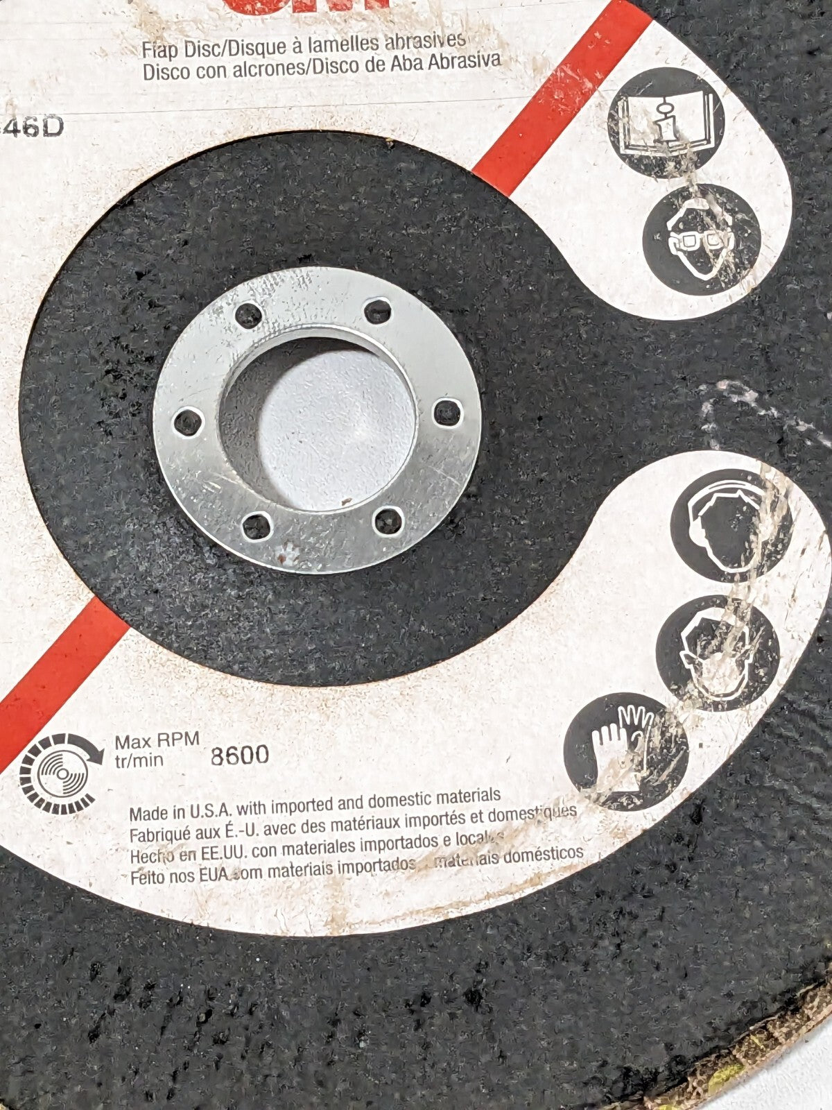 3M Coated Zirconia Alumina Flap Disc 7" Diam x 7/8" Hole QTY 4 28930