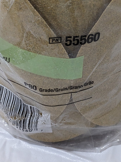 3M PSA Disc: 6" Disc Dia, 80 Grit, Aluminum Oxide Approx. 100 00051141555607