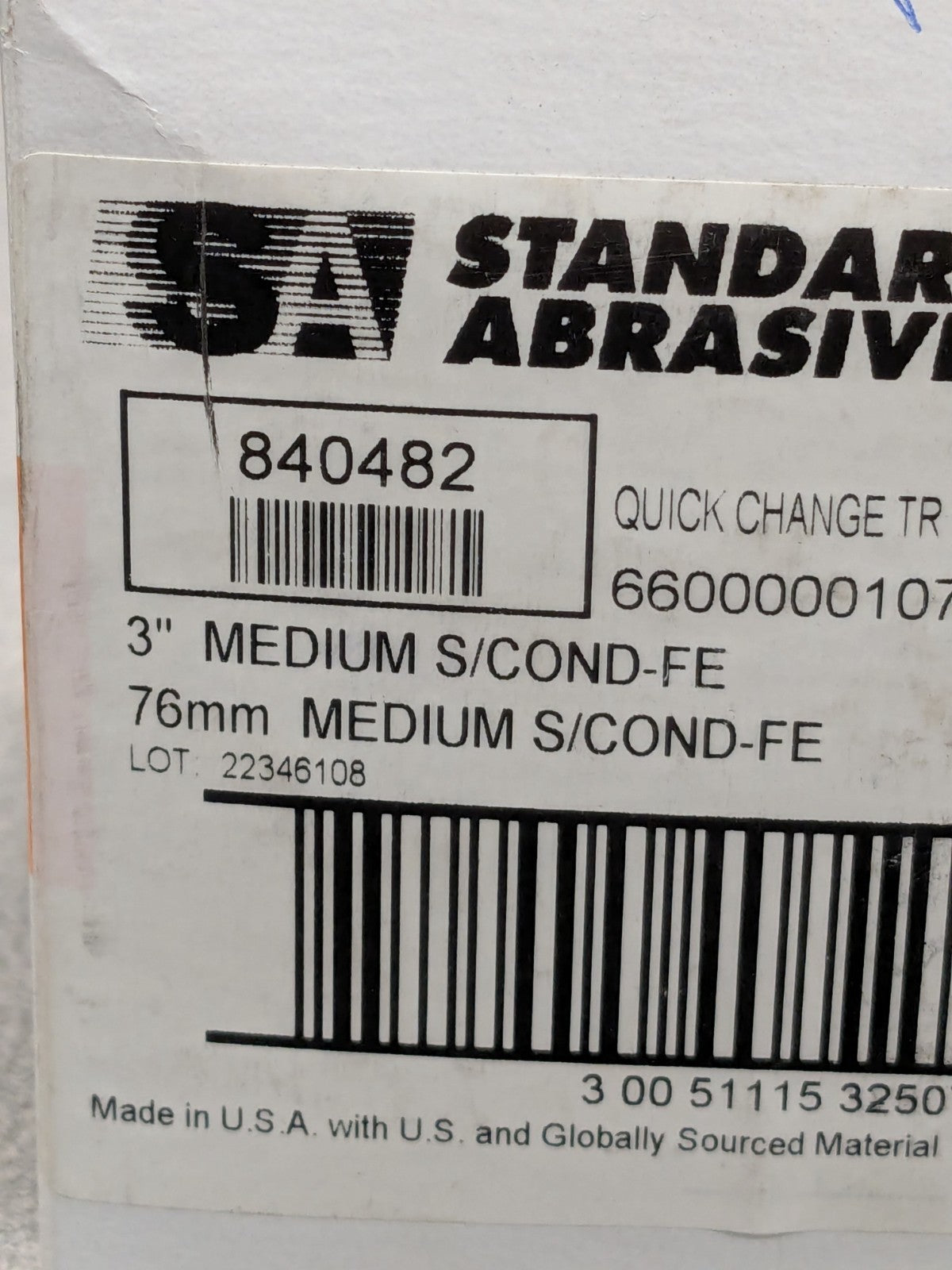 SA Quick-Change Disc Type R, 3″ Dia, Aluminum Oxide, Non-Woven Qty 19 7000046739