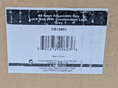 Barska 48 Keys Adjustable Key Lock Box w/Combination Lock CB13606