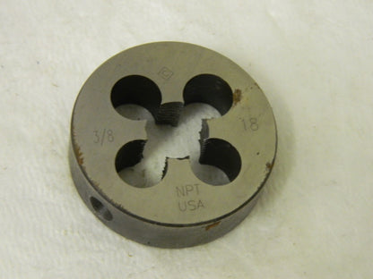 Cle-Line 3/8-18 NPT x 2" OD Round Non-Adjustable Pipe Die  C65496
