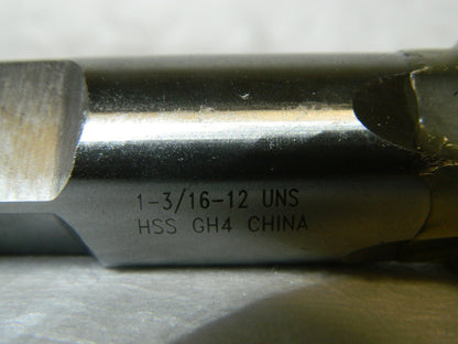 Interstate Hand Tap 1-3/16 - 12 Bottoming RH H4 Bright HSS 4-FL JY4863098