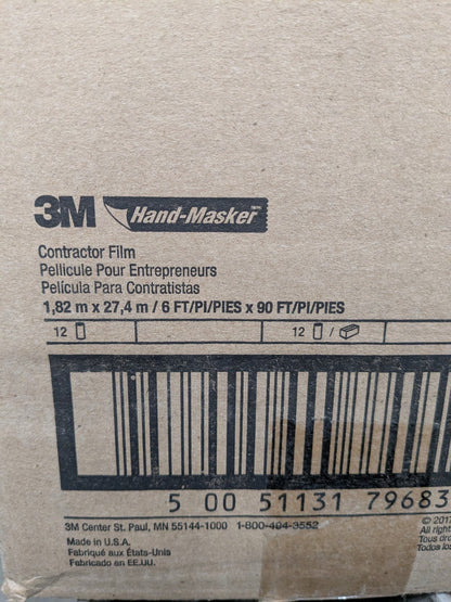3M Hand-Masker Contractor's Plastic CP6, 6' x 90' x .35 mil Qty 12 70006940780