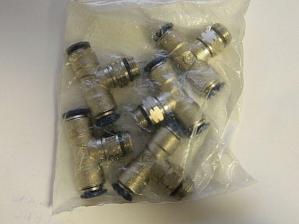 JP  3/8" Outside Diam 1/4 Universal Push to Connect Male Swivel Branch Tee