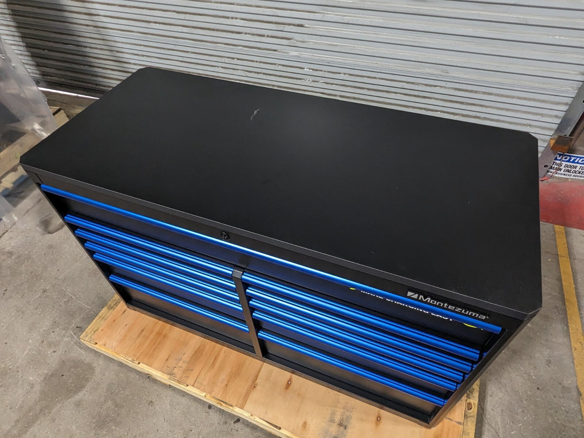 Montezuma 11 Drawer Roller Cabinet Tool Box 56" x 24" x 41" Scrat