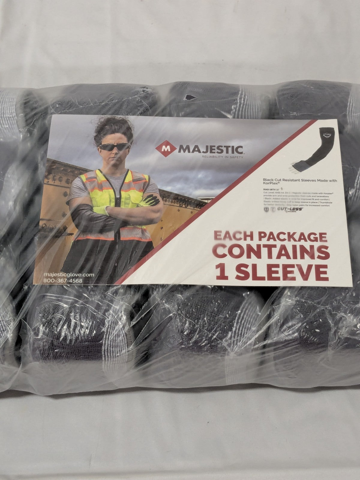 (24) Majestic Cut-Less Korplex Cut Resistant Sleeves 18" 3142-18TH