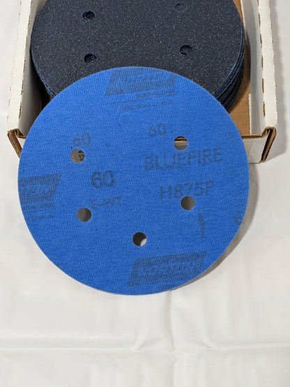 Norton BlueFire H875P 6” 36 Grit Sanding Discs – 25 Pack – Norgrip 44752