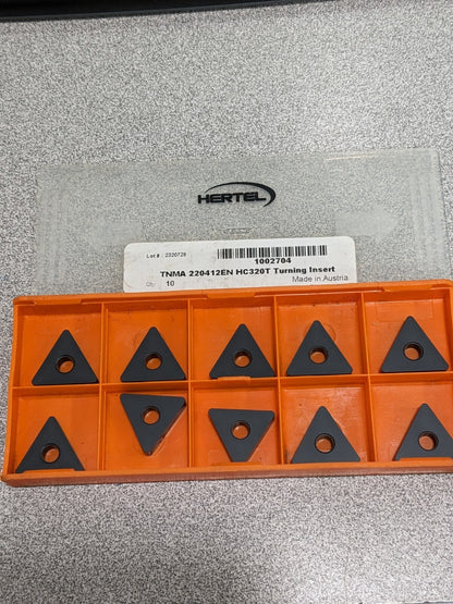 Hertel TNMA220412EN HC320T Carbide Turning Insert Qty 10 1002704