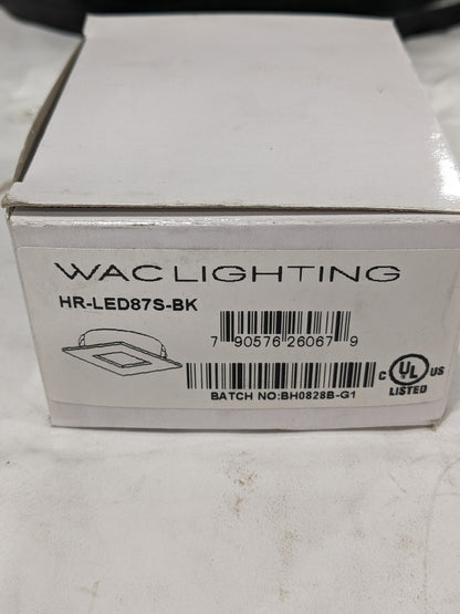 WAC Lighting LED Square Button Light, 2700K Black HR-LED87S-BK
