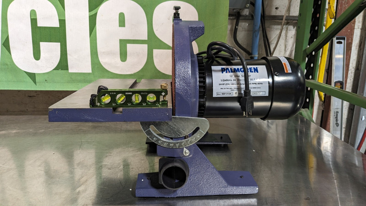 PALMGREN Bench Disc Sanding Finishing Machine 12 Disc Diameter 3/4 HP 120 V