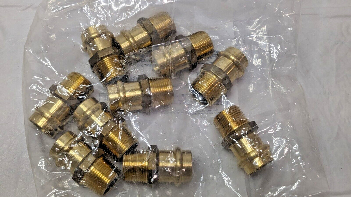 10 PACK PROFLO 3/4" Copper Press x MPT Brass Adapters PFXPPMAF