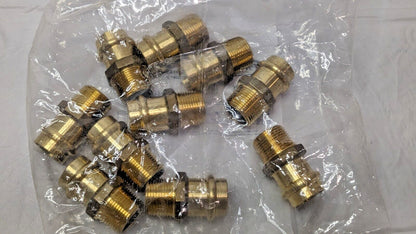 10 PACK PROFLO 3/4" Copper Press x MPT Brass Adapters PFXPPMAF