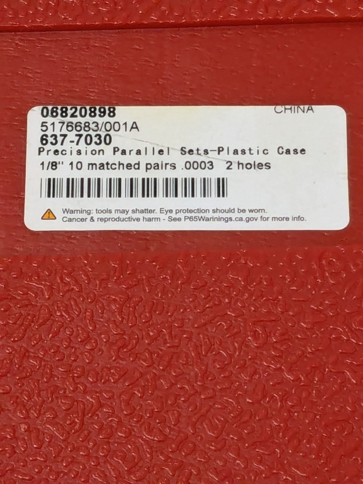 16 Pc Alloy Steel Thin Parallel Set 6" Long x 1/8" Thick 637-7030 INCOMPLETE