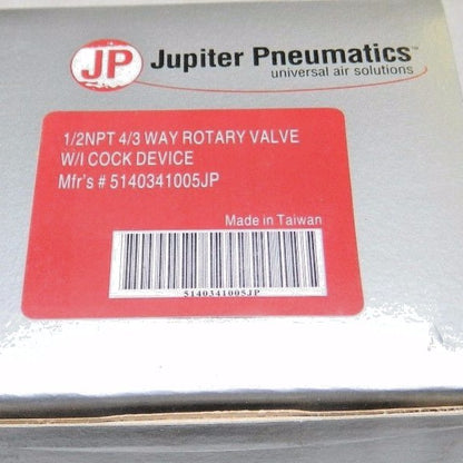Jupiter Pneumatics Bottom Port Rotary Valve 1/2" NPT 4/3 Way 5140340505JP