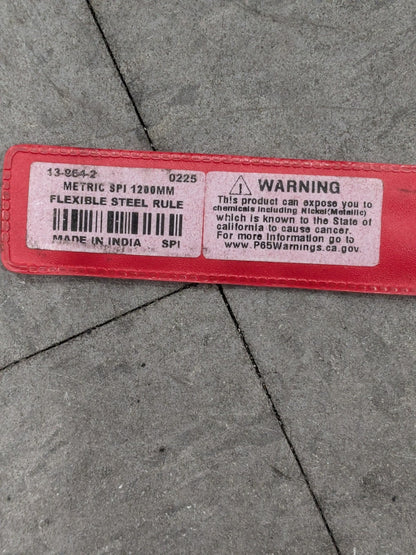SPI Steel Rule: 48" OAL, Metric Graduation, Flexible, 3/4" OAW 13-964-2