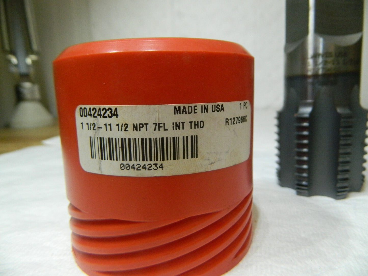 Jarvis Interrupted NPT 7F HSS TiCN 1-3/4" x 4-1/4" Thread Pipe Tap 004