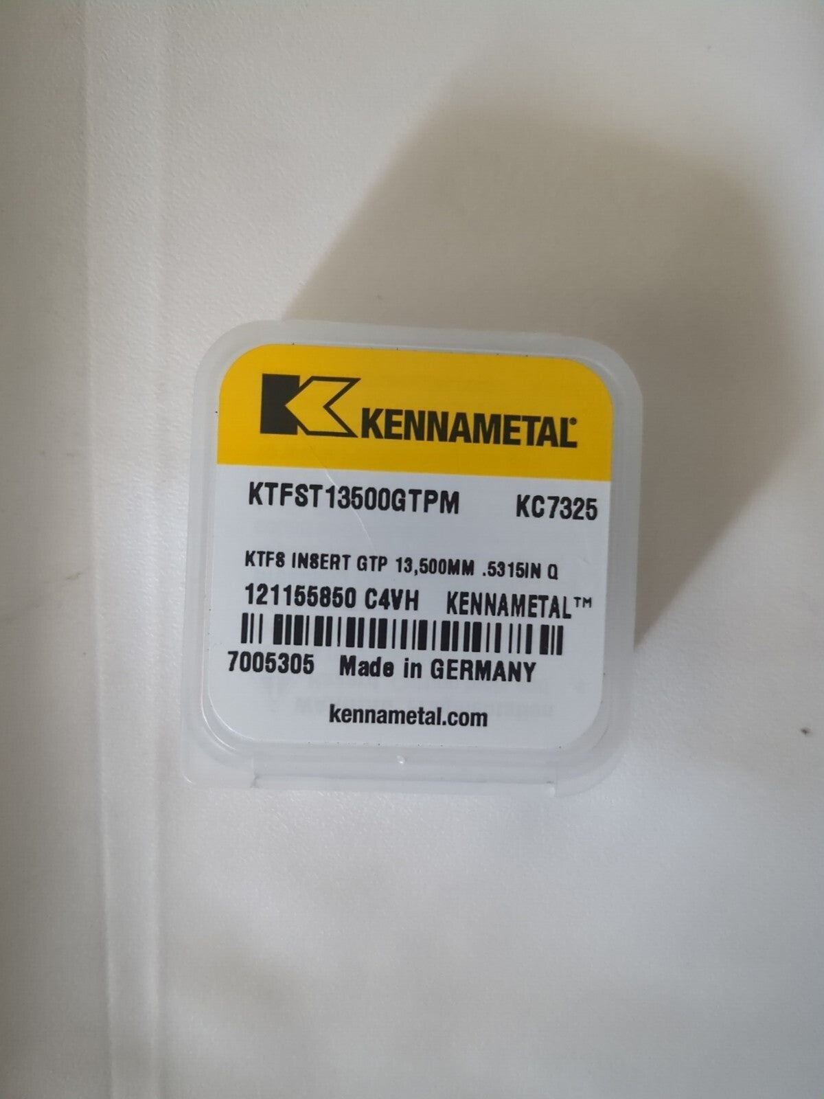 Kennametal Replaceable Drill Tip KTFST13500GTPM 0.5315"Dia 140 deg 7005305