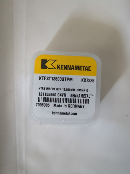 Kennametal Replaceable Drill Tip KTFST13500GTPM 0.5315"Dia 140 deg 7005305