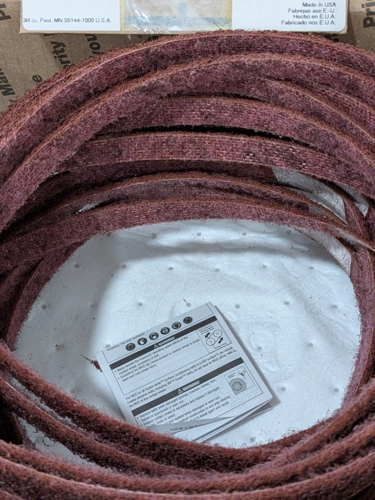 3M Abrasive Belt: 1/2" Wide, 24" OAL, Aluminum Oxide Box of 20 7000045943