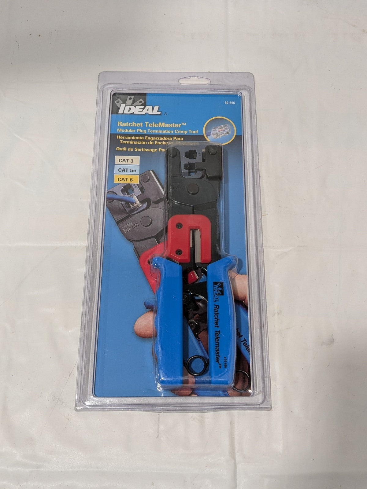 Ideal Ratchet TeleMaster Modular Plug Termination Crimp Tool Cat 3,5e&6 30-696