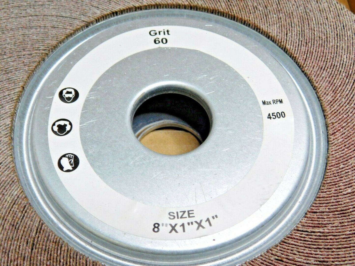 Tru-Maxx Unmounted Flap Wheels A/O 8" x 1" x 1" 60 Grit 4500RPM QTY 2 87662276