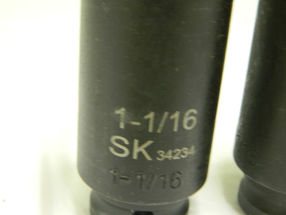 SK Impact Socket: 1.063" Socket 6-Point Qty 2 34234