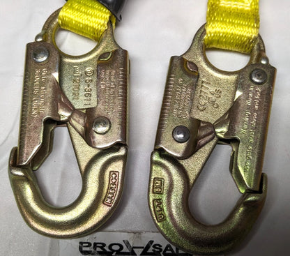 PRO-SAFE 6' Long Shock Absorbing Lanyard Locking Snap Hook  PS-SA-LN2
