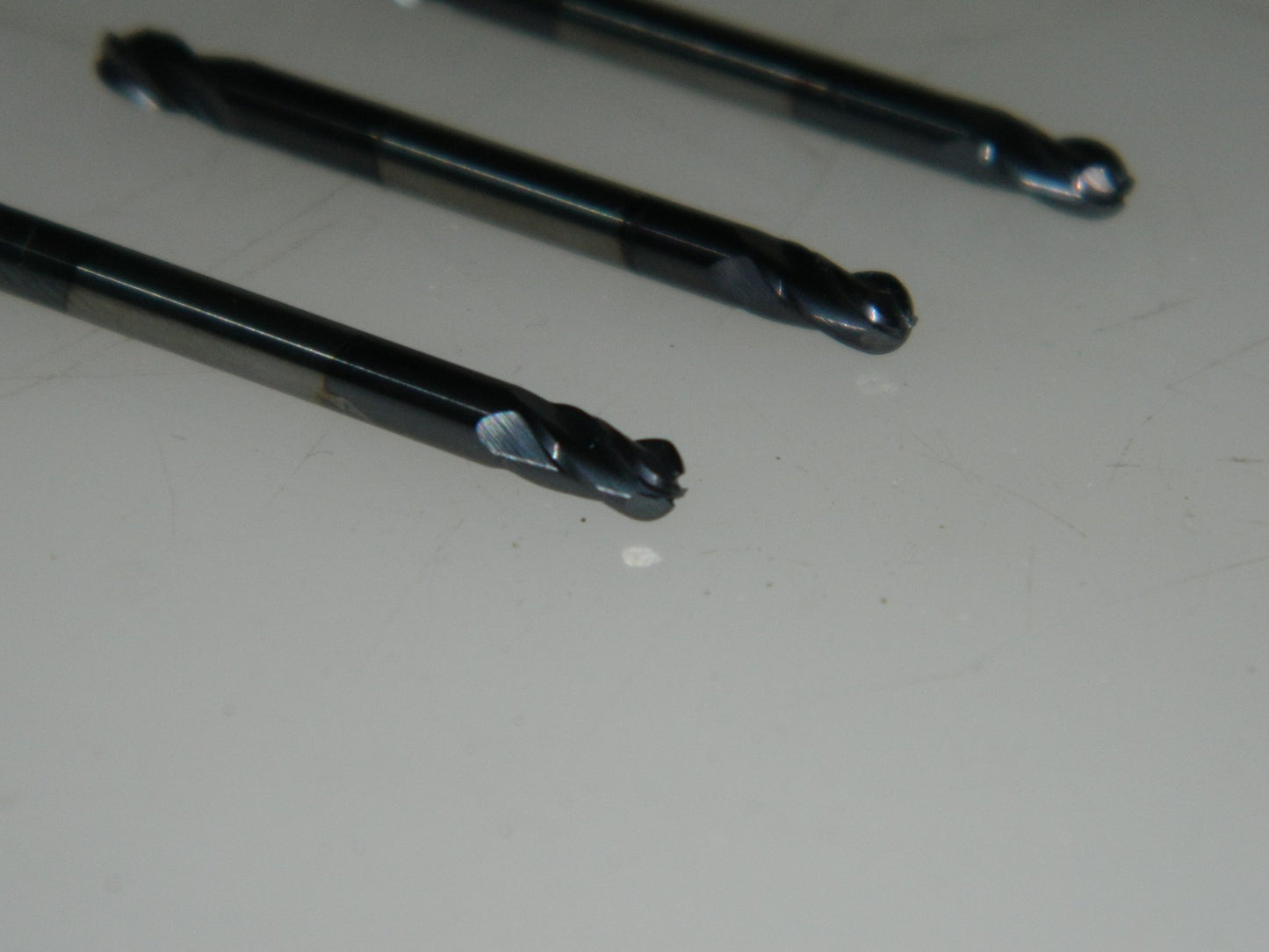 Fullerton Carbide Double End 4FL End Mills 3 Pack 1/8" Cut Dia 1/4" LOC 36047