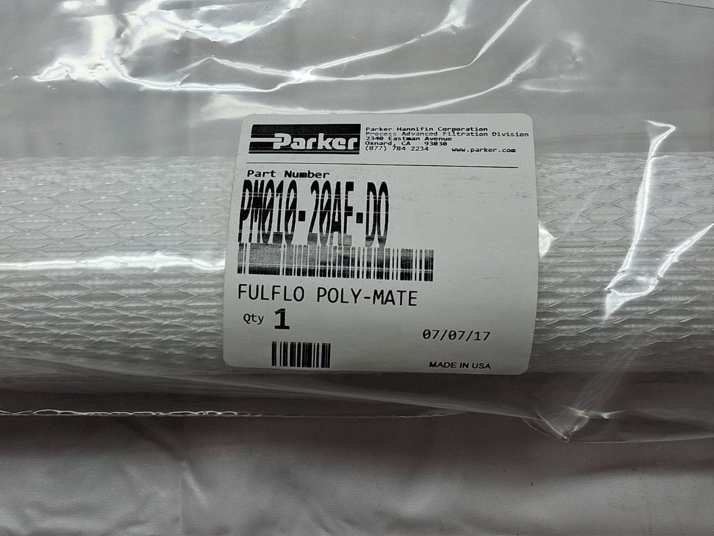 QTY 4 Parker Polypropylene Fulflo Poly-Mate 1 Micron Filter PM010-20AF-DO