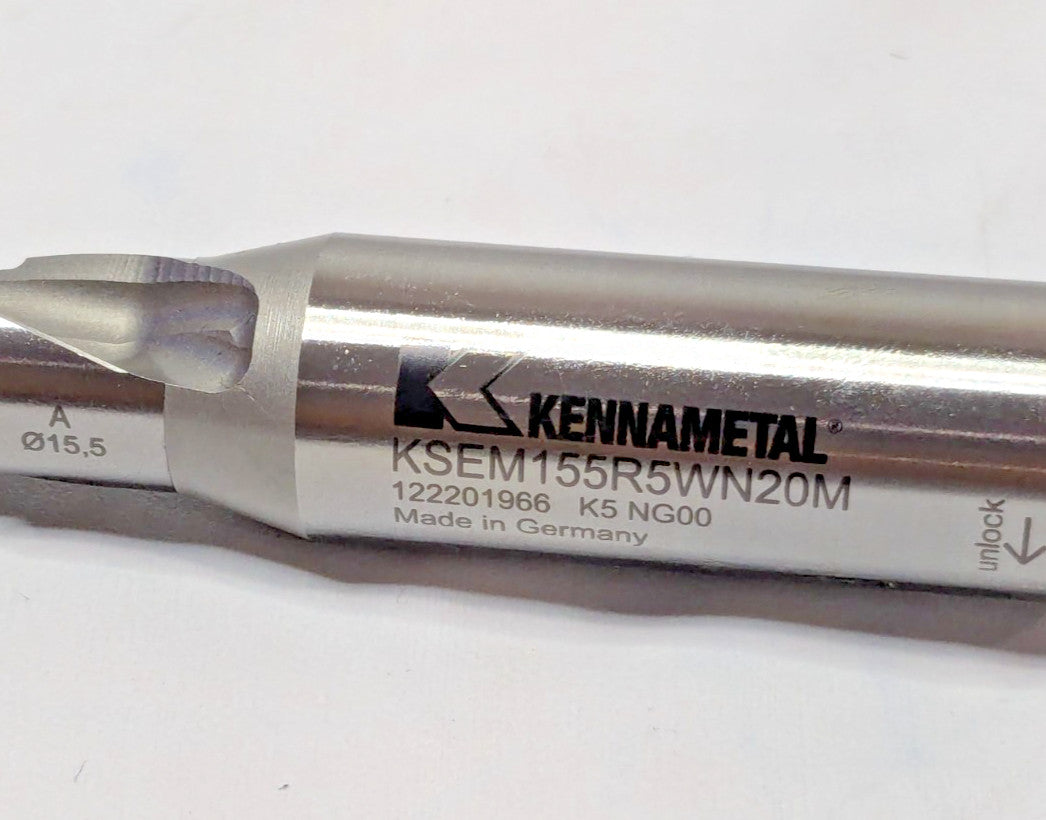 Kennametal Replaceable-Tip Drill 15.5 to 15.87 mm Dia Through Coolant 1792328