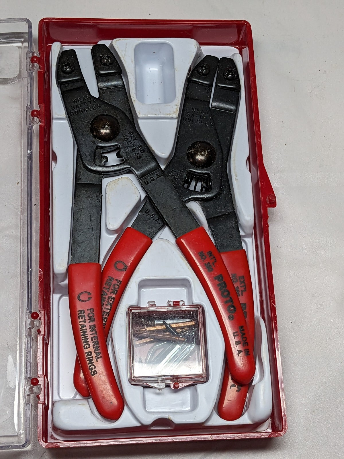 PROTO 12 Piece, Retaining Ring Pliers Set J380 INCOMPLETE