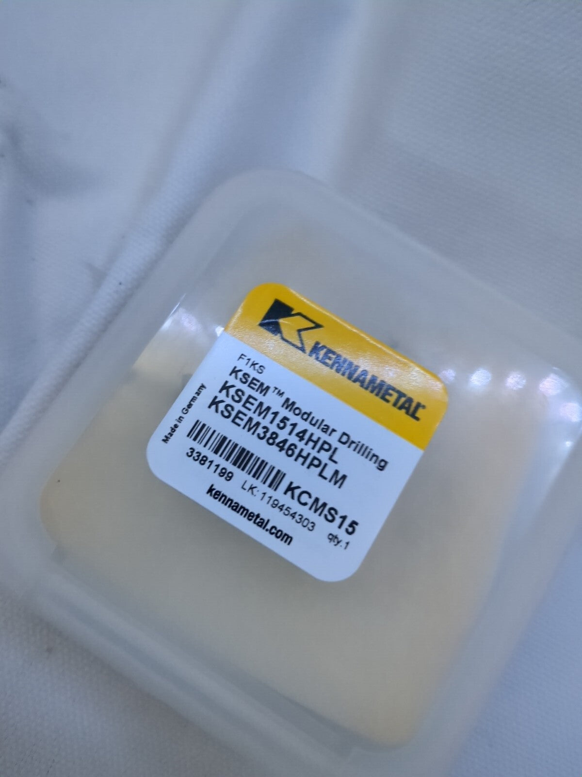 KENNAMETAL Replaceable Drill Tip: KSEM1514HPL KC7320 3381199