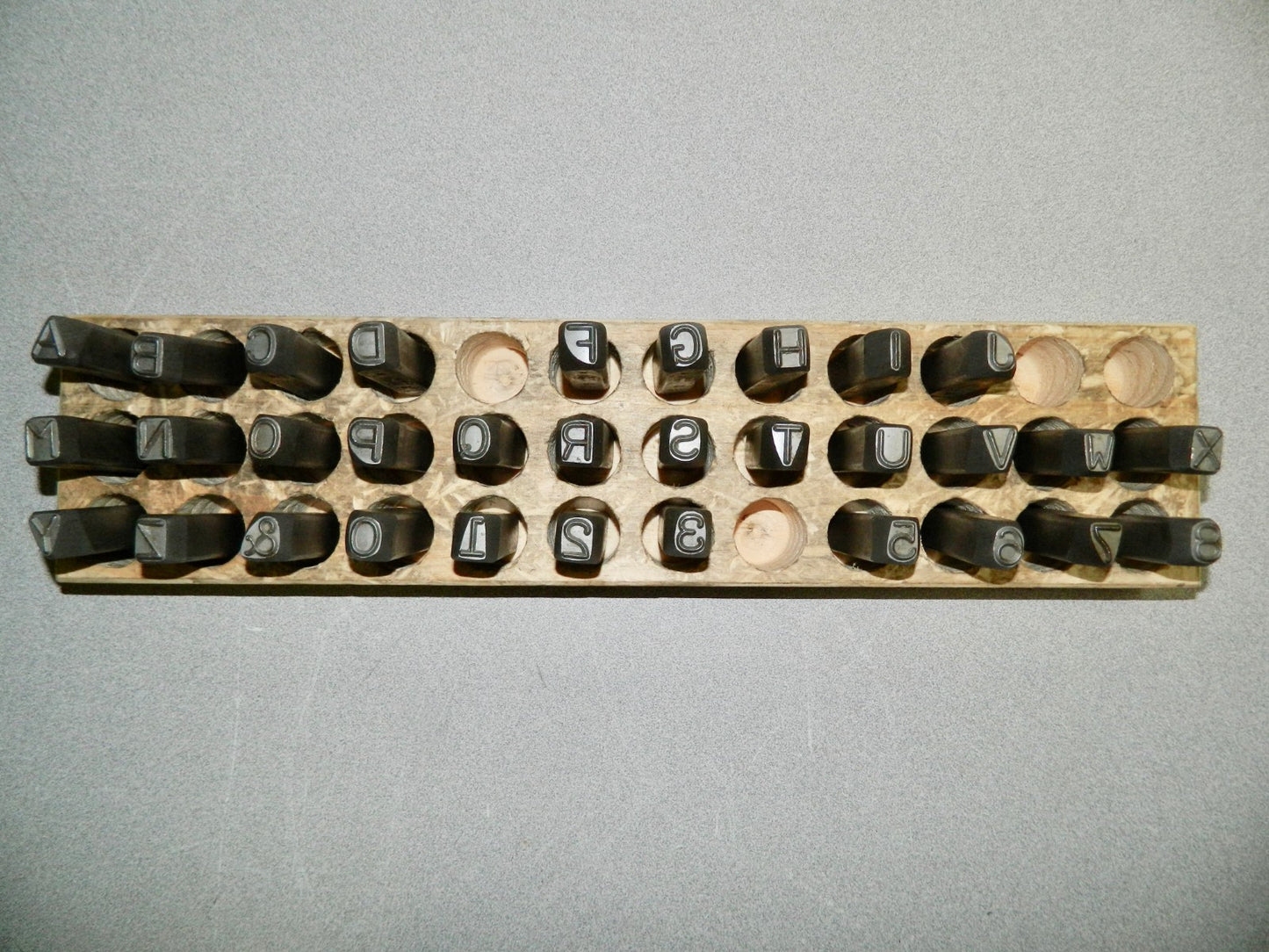 C.H. Hanson Heavy Duty Steel Stamp Set Character Size 1/2" G13240 INCOMPLETE