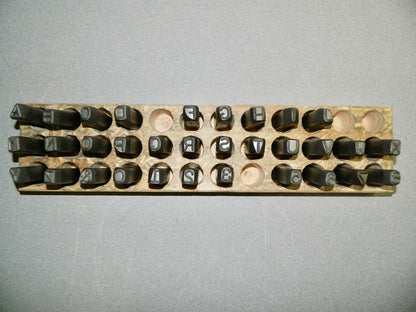 C.H. Hanson Heavy Duty Steel Stamp Set Character Size 1/2" G13240 INCOMPLETE