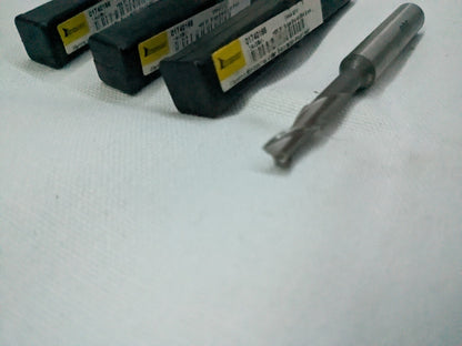 Square End Mill 4pk: 1/4" Dia, 5/8" LOC, 2 Fl HSS 720-1175