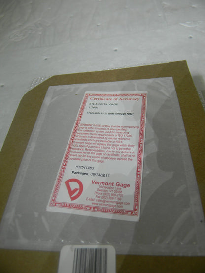 Vermont Gage Class X Plus Steel Pin Gage Go 1.2650 Plus Tolerance 191203110