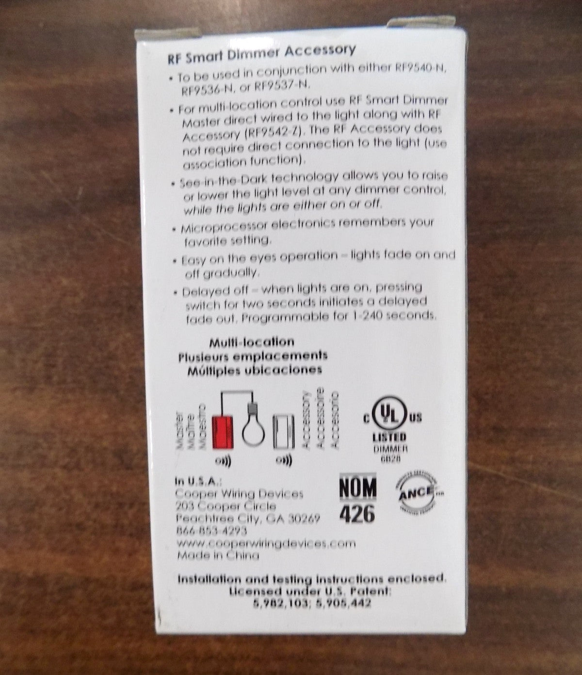 Cooper Aspire RF9542-ZDW Z-Wave Smart Accessory Dimmer White