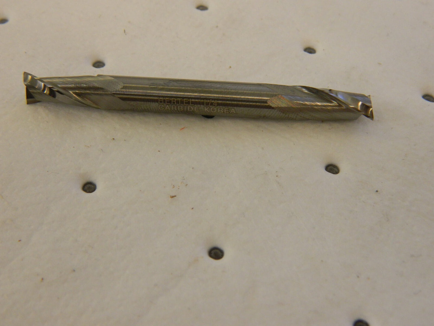 HERTEL Square End Mill: 1/4 Dia, 1/2 LOC, 2 Flutes, Solid Carbide E5022016