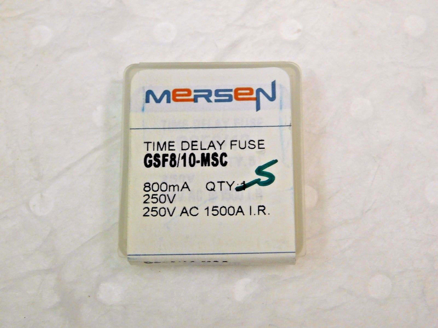 Mersen Time Delay Miniature Ceramic Fuse 250V 0.80A Qty 10 GSF8/10