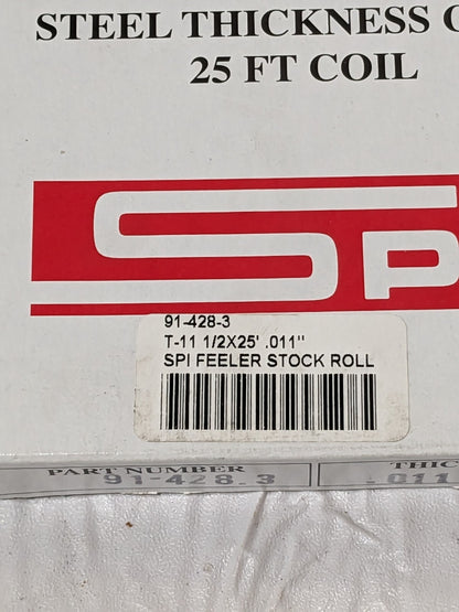 SPI Feeler Stock Roll: 0.011" Thick High Carbon Steel Qty 2 91-428-3
