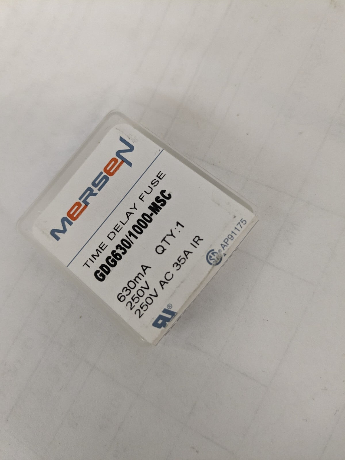 FERRAZ SHAWMUT Cylindrical Time Delay Fuse 5pk 0.63 A 5 mm Dia GDG630/1000-MSC