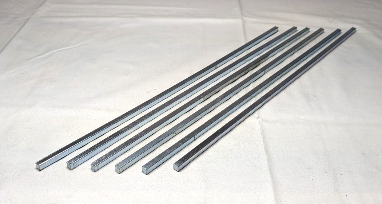 Precision Brand Key Stock  3/16" SQ x 12" Long Zinc-Plated Steel  *QTY 6*  14200