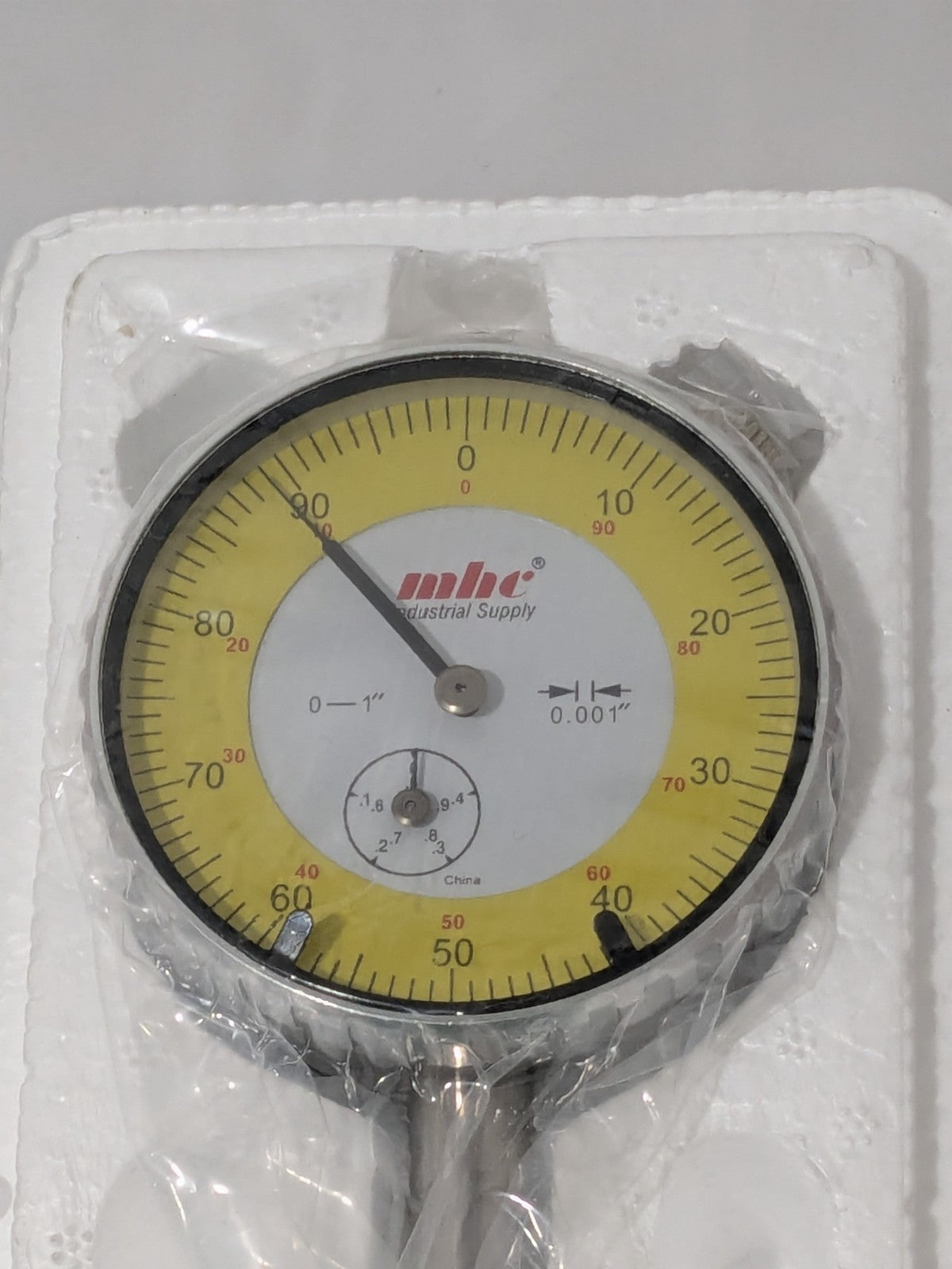 MHC Dial Drop Indicator: 1.0000" Max Measurement, 0-100 Dial Reading 6605-4070