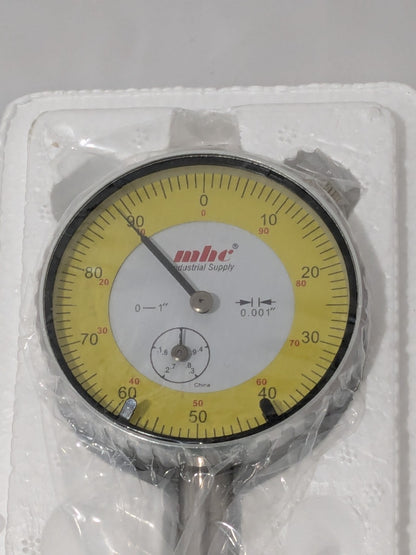 MHC Dial Drop Indicator: 1.0000" Max Measurement, 0-100 Dial Reading 6605-4070