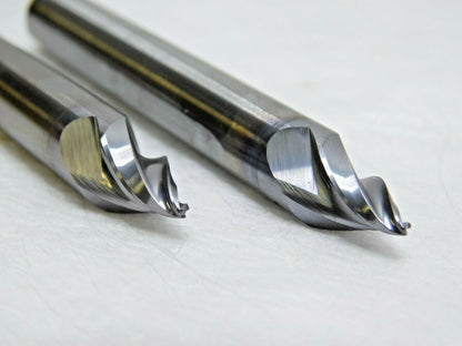 2 PACK Dumbarton Tool Carbide End Mills TICN 3" OAL 3FL 500882-T-3