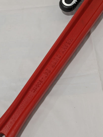 PRO-SOURCE Straight Pipe Wrench: 3" Max, 24" OAL, Cast Iron TD0509A 24