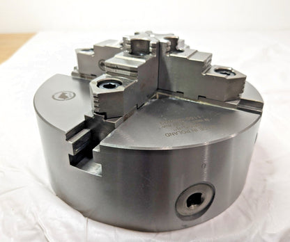 Bison 4 Jaw Self Centering Manual Chuck 8" Diam Plain Back 3605-8" 7-840-0800