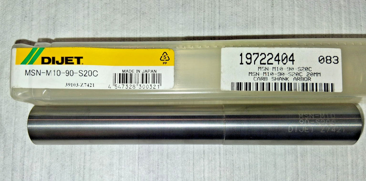 Dijet 20MM CARB SHANK ARBOR MSN-M10-90-S20C
