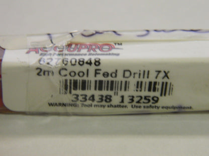 Accupro 0.0787" Inch Spiral Type Flute Carbide Taper Length Drill Bit 62760848