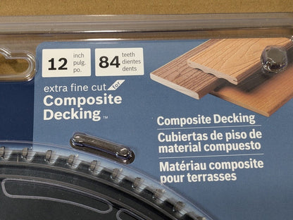 Bosch Edge Composite Decking Circular Saw Blade 12" X 84-Tooth DCB1284CD